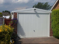 apex garage 10 ft wide pvc with brick front 