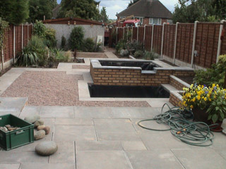 Fish pools in the patio area