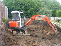 Removal of approx. 200 tons garden soil 